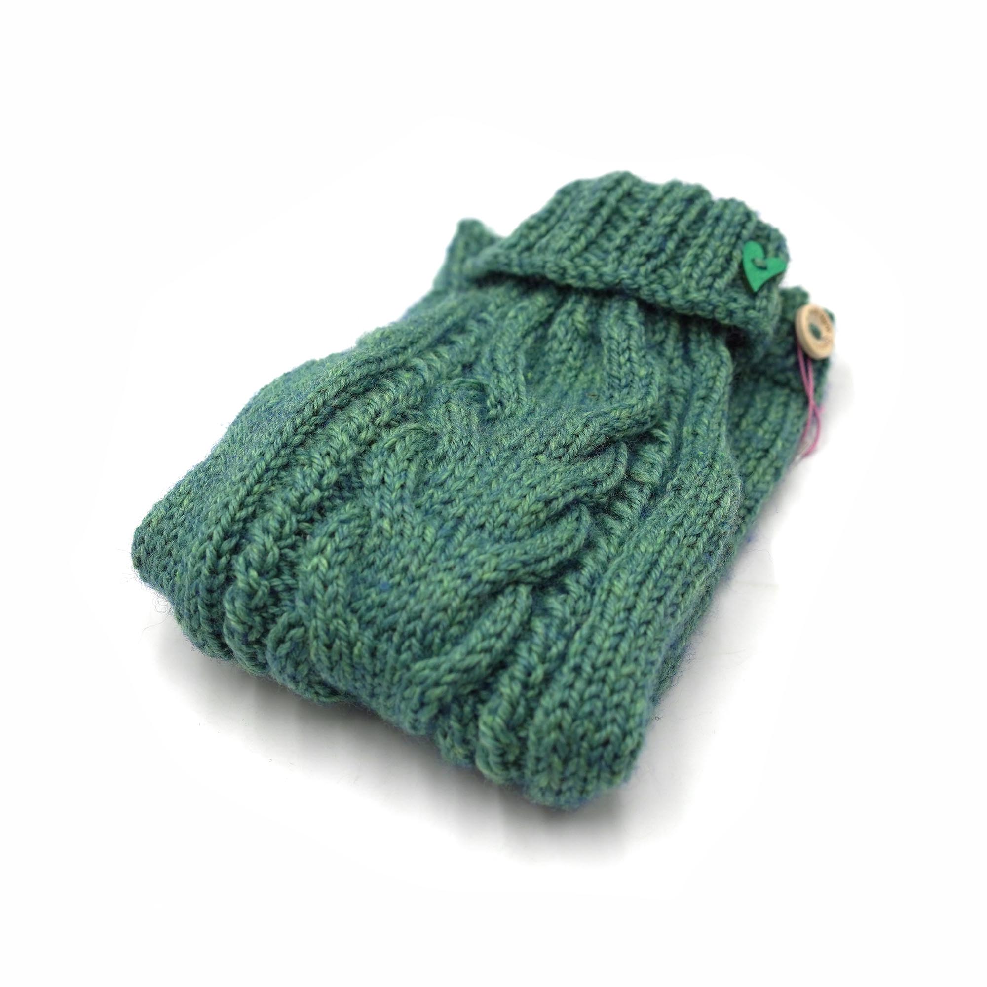 Pullover 35cm Grün-Blau (lang gestrickten Bauch)