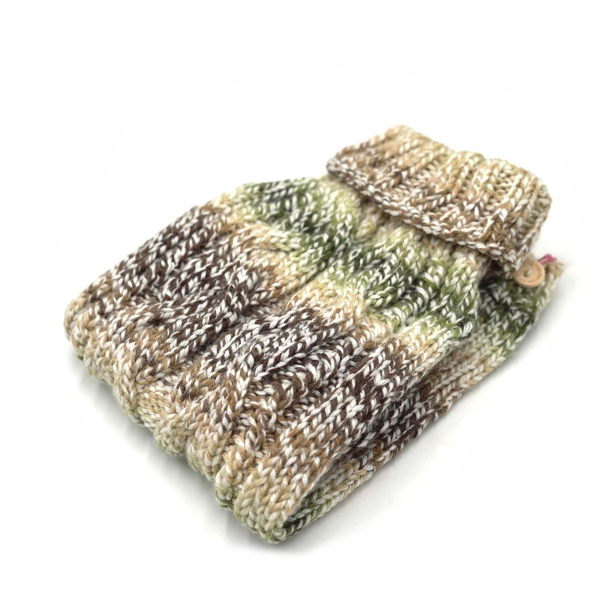 Pullover 40cm Olive-Beige-Braun Mix (lang gestrickten Bauch)