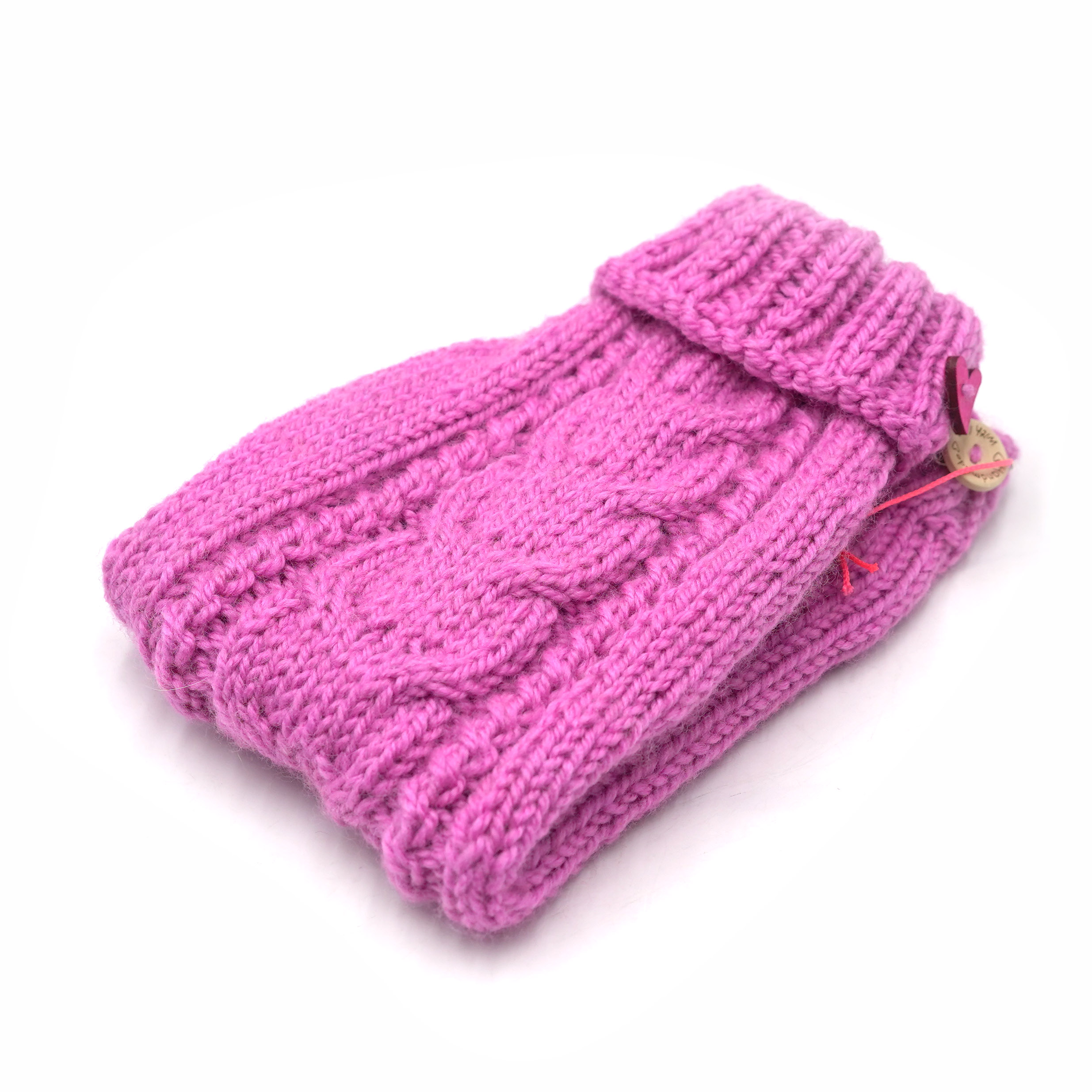 Pullover 35cm Granny Rosa Dackel (lang gestrickten Bauch)