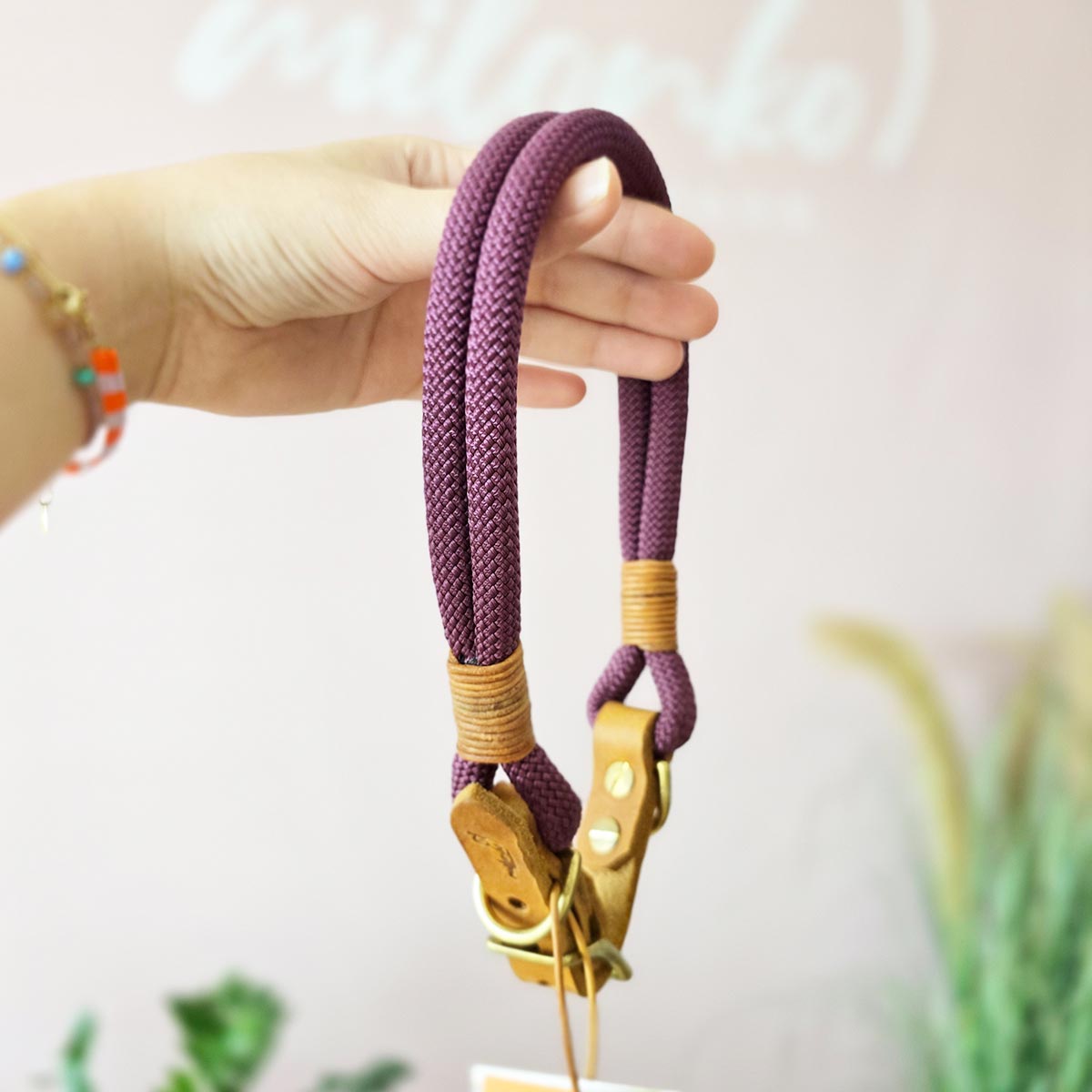 Aubergine Tauhalsband HU46-54cm