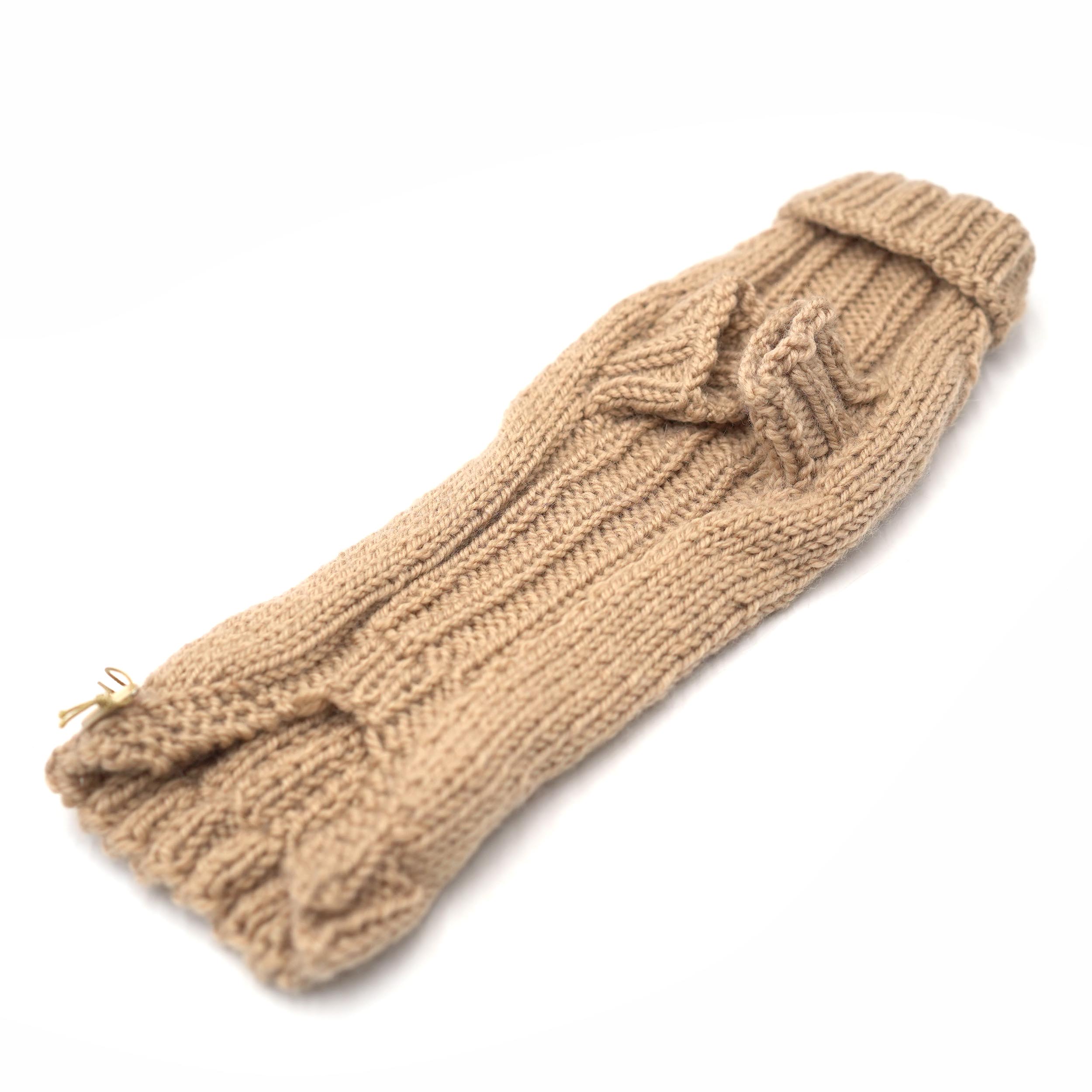 Pullover 32cm Gold Beige (lang gestrickten Bauch)