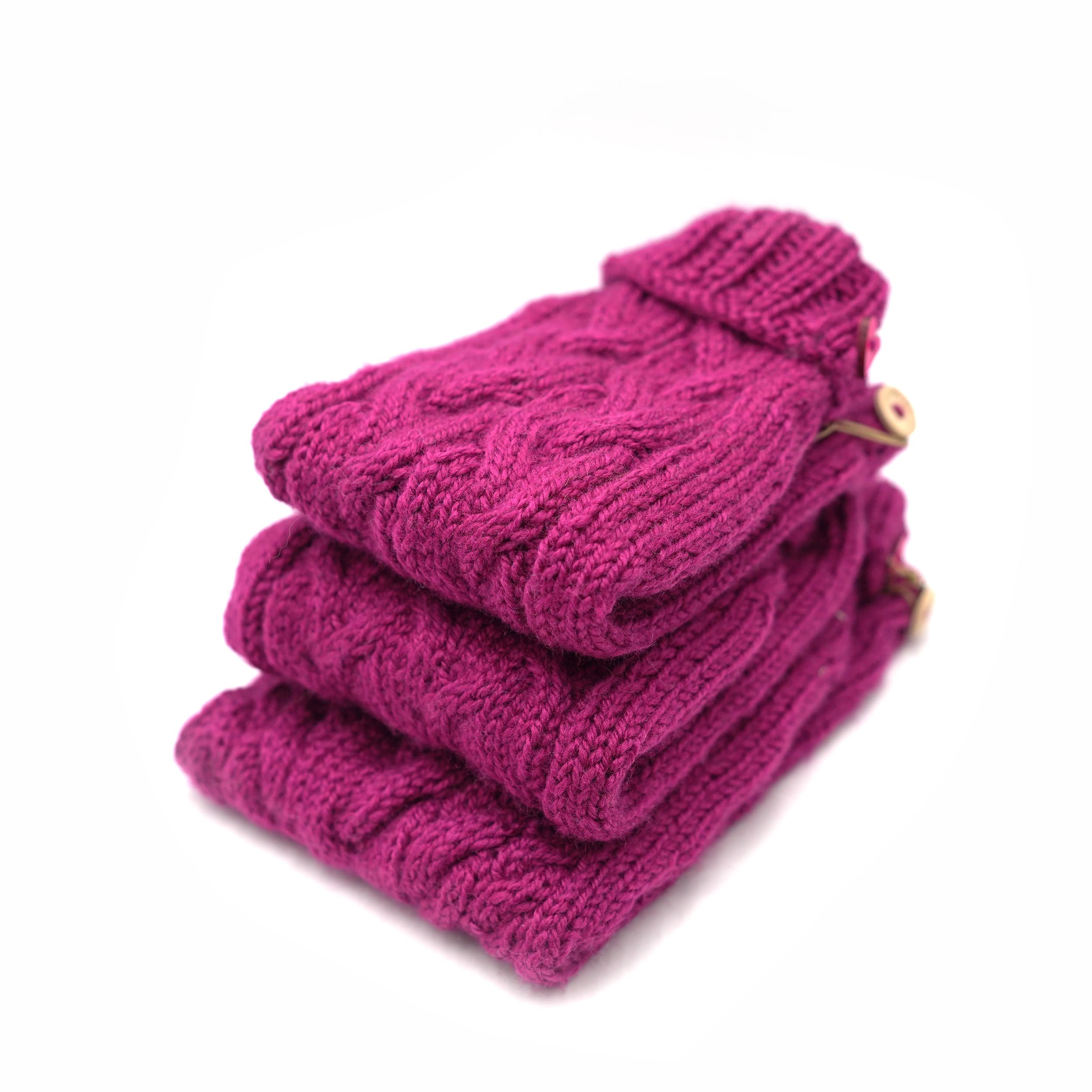 Pullover 34/35cm Beere Magenta (lang gestrickten Bauch)