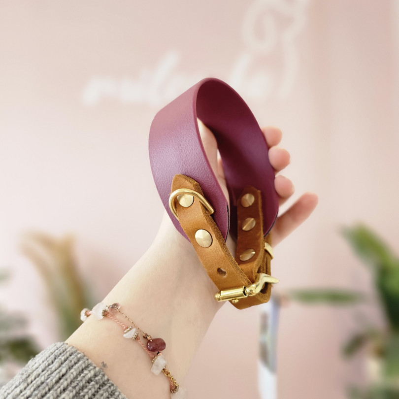 HU36-44cm Aubergine Biothanehalsband