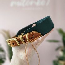 HU36-45cm Dunkelgrün Biothanehalsband