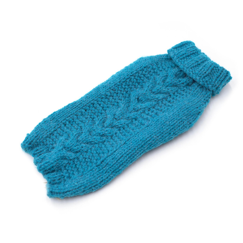 Pullover 25cm Blau (lang gestrickten Bauch)