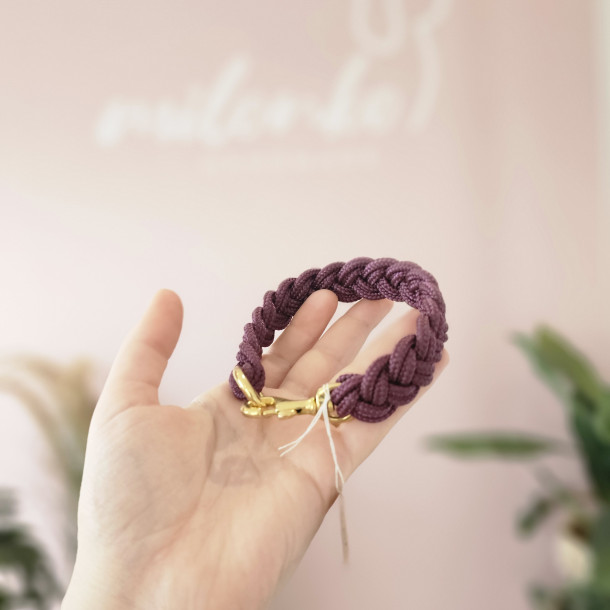 HU23,5cm Mini Mini geflochten Aubergine