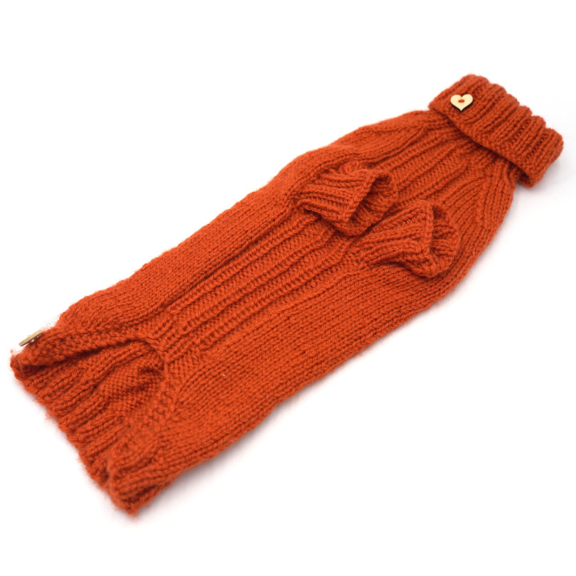 Pullover 40cm Orange (lang gestrickten Bauch)
